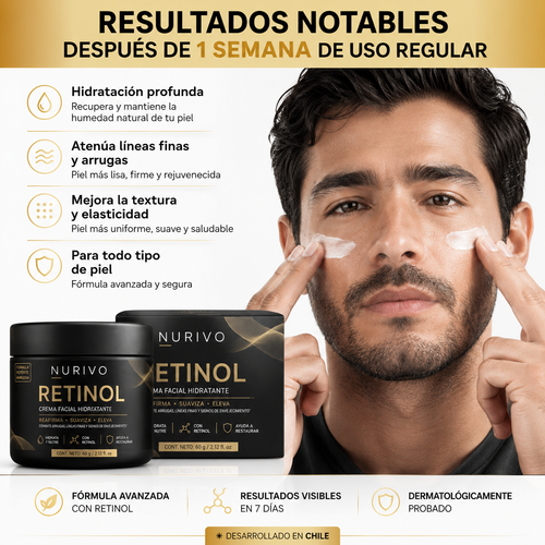 NURIVO™ Crema Facial Rejuvenecedora con Retinol para Hombres