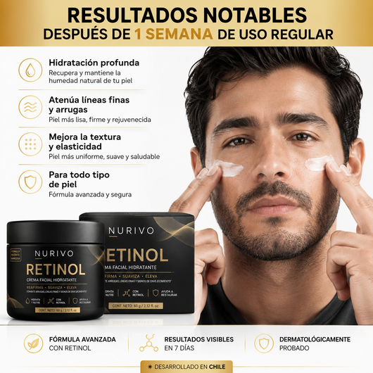 NURIVO™ Crema Facial Rejuvenecedora con Retinol para Hombres